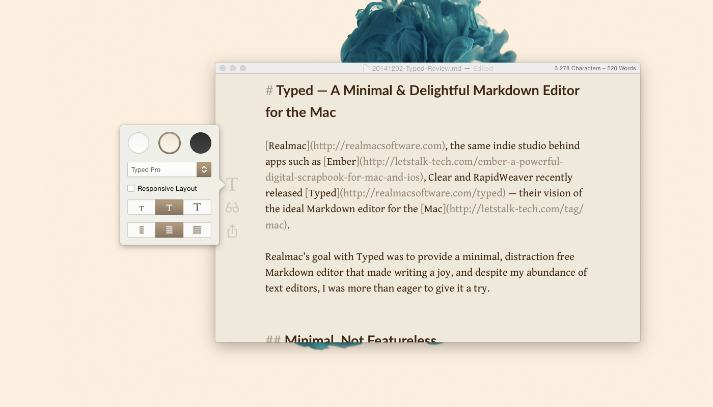 Typed: A Minimal & Delightful Markdown Editor for the Mac - Let's Talk Tech